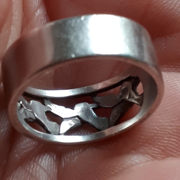 SOLD Vintage Sterling Hummingbird Ring, sz 7 - Picture 2 of 6